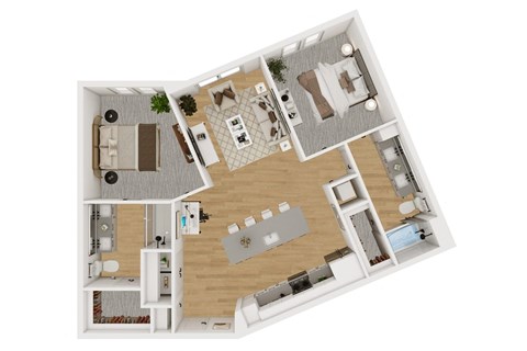 Lenox Burnet Apartments in Austin, Texas B3 Floor Plan